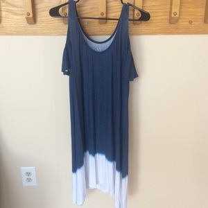 Cold Shoulder Dip Dye Dress